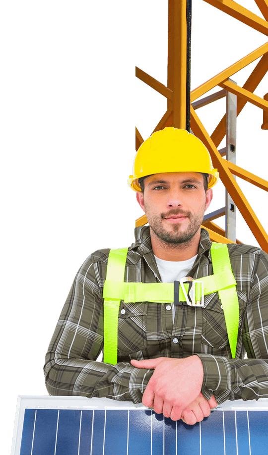 man with solar